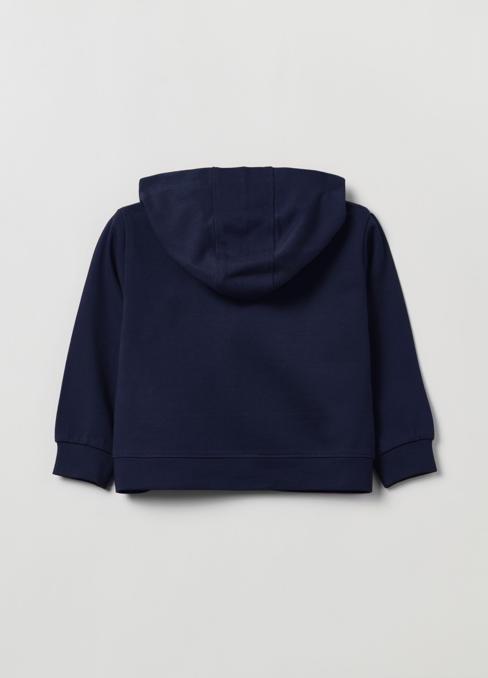 Full-zip in cotone con cappuccio_1