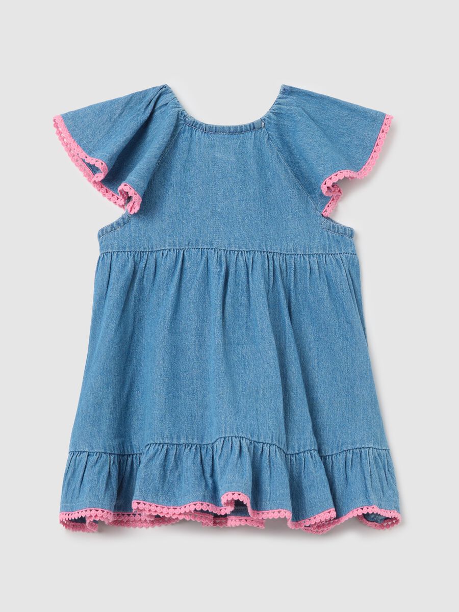 Denim dress with bows_1