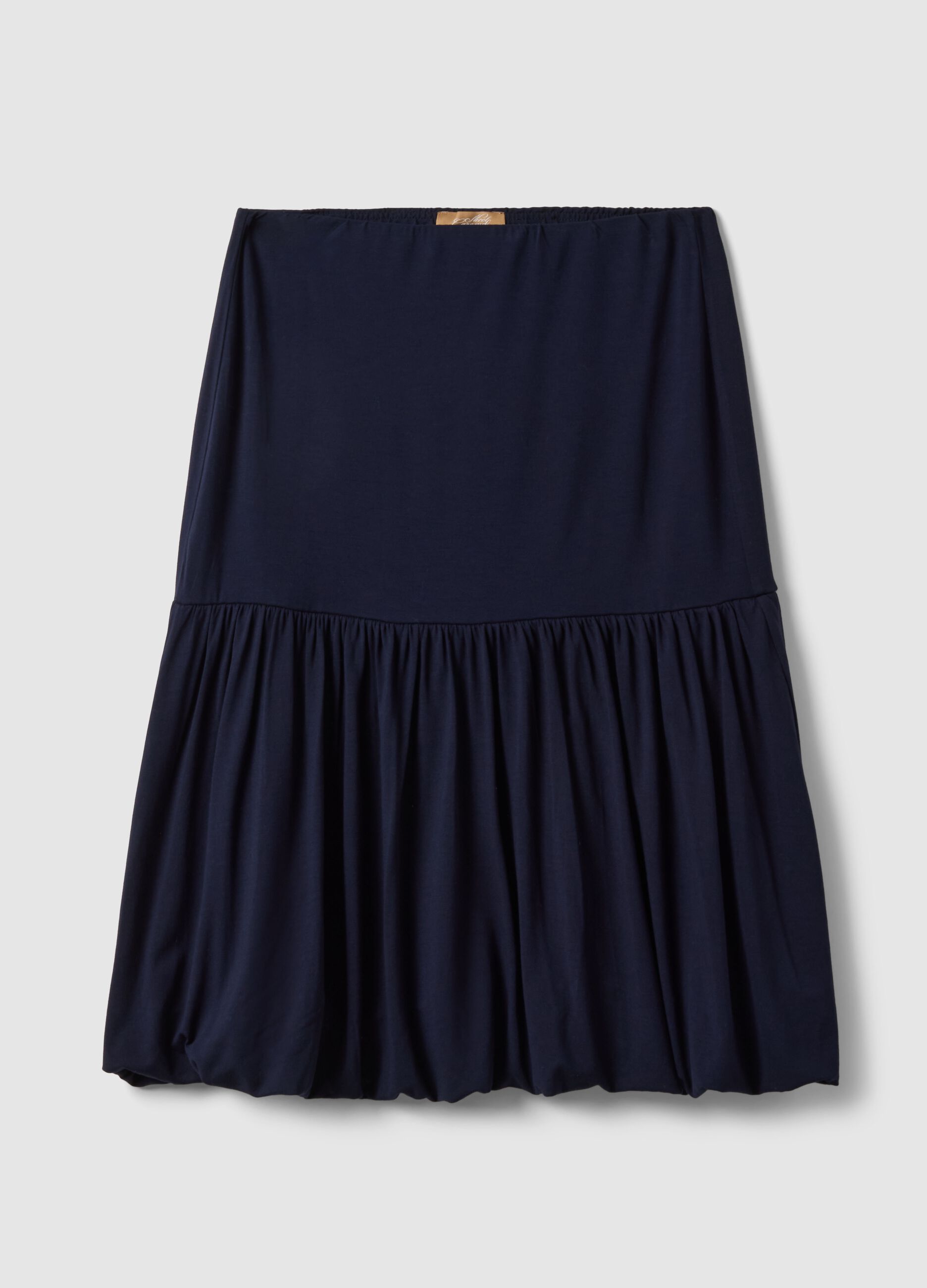 Blue maternity skirt in stretch viscose