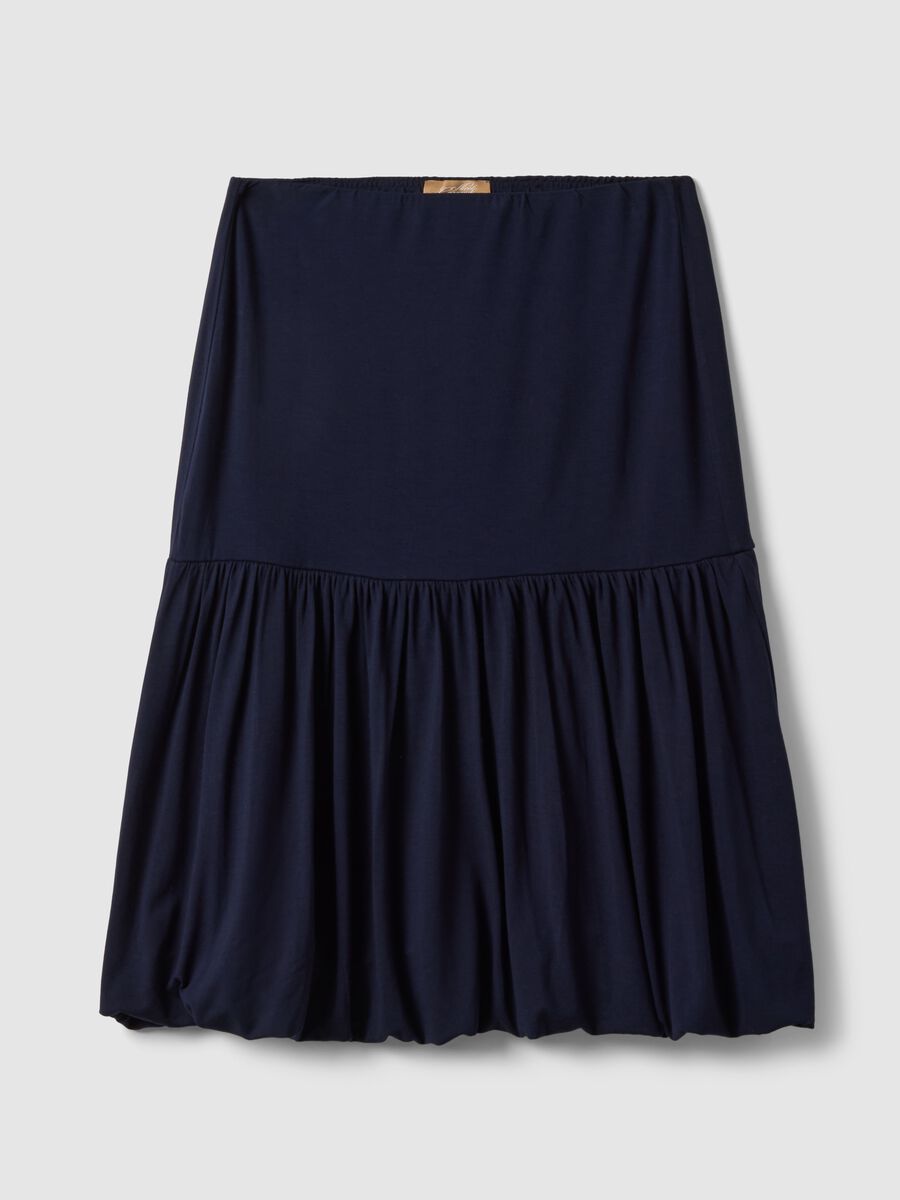 Blue maternity skirt in stretch viscose_2