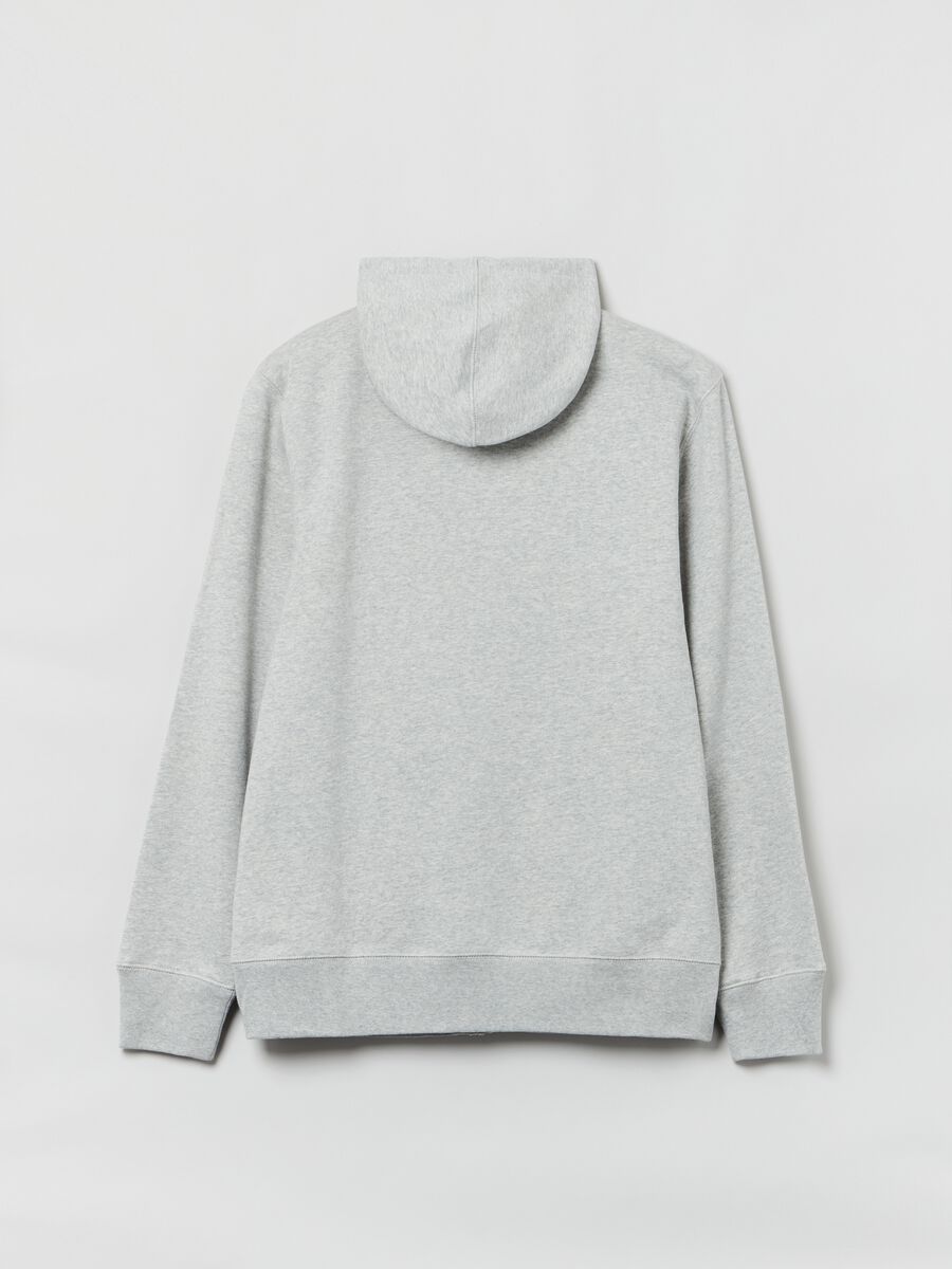 Full-zip sweatshirt with hood and logo patch_1
