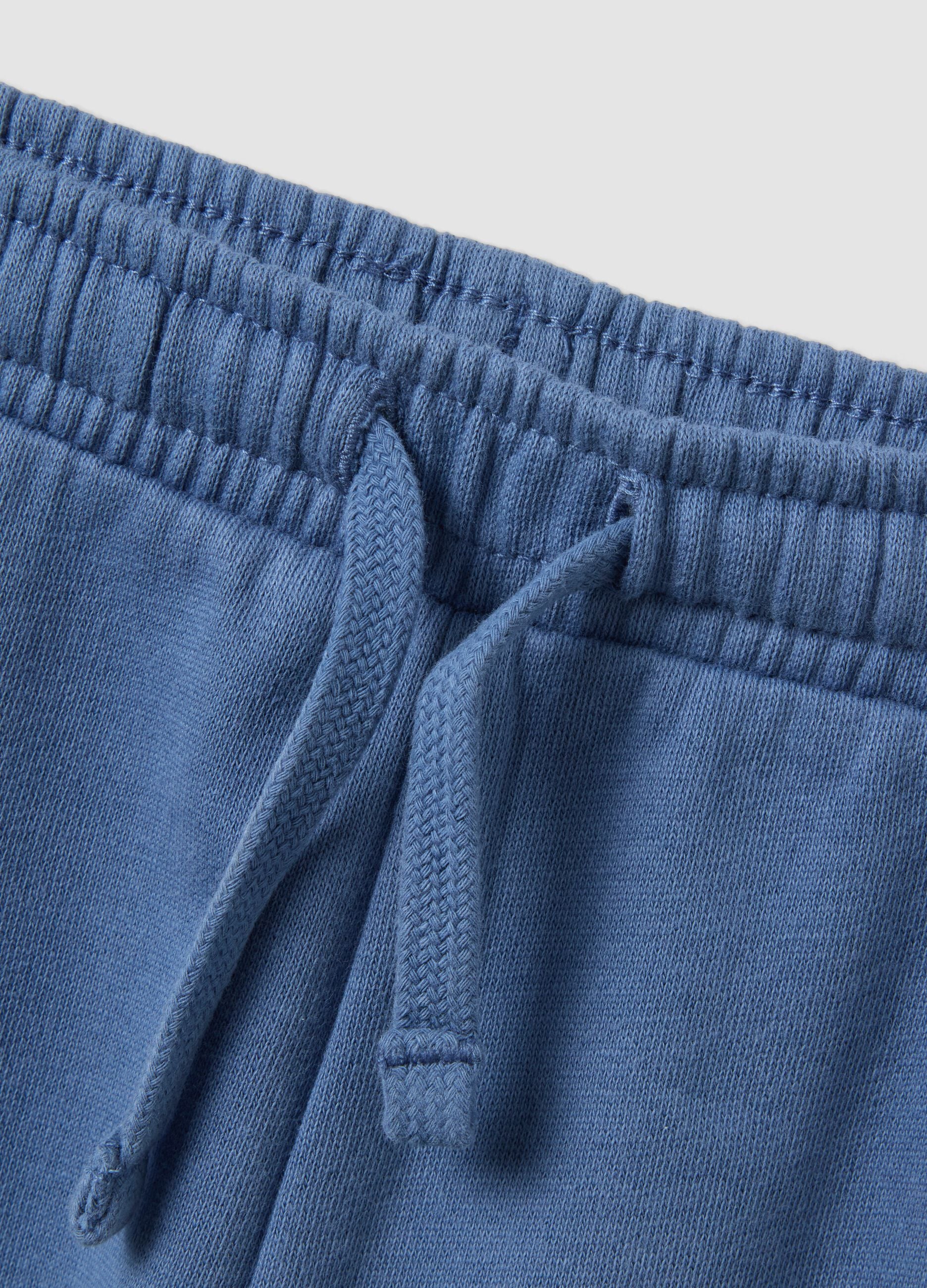 Completo jogging over fit blu in puro cotone per bimbo