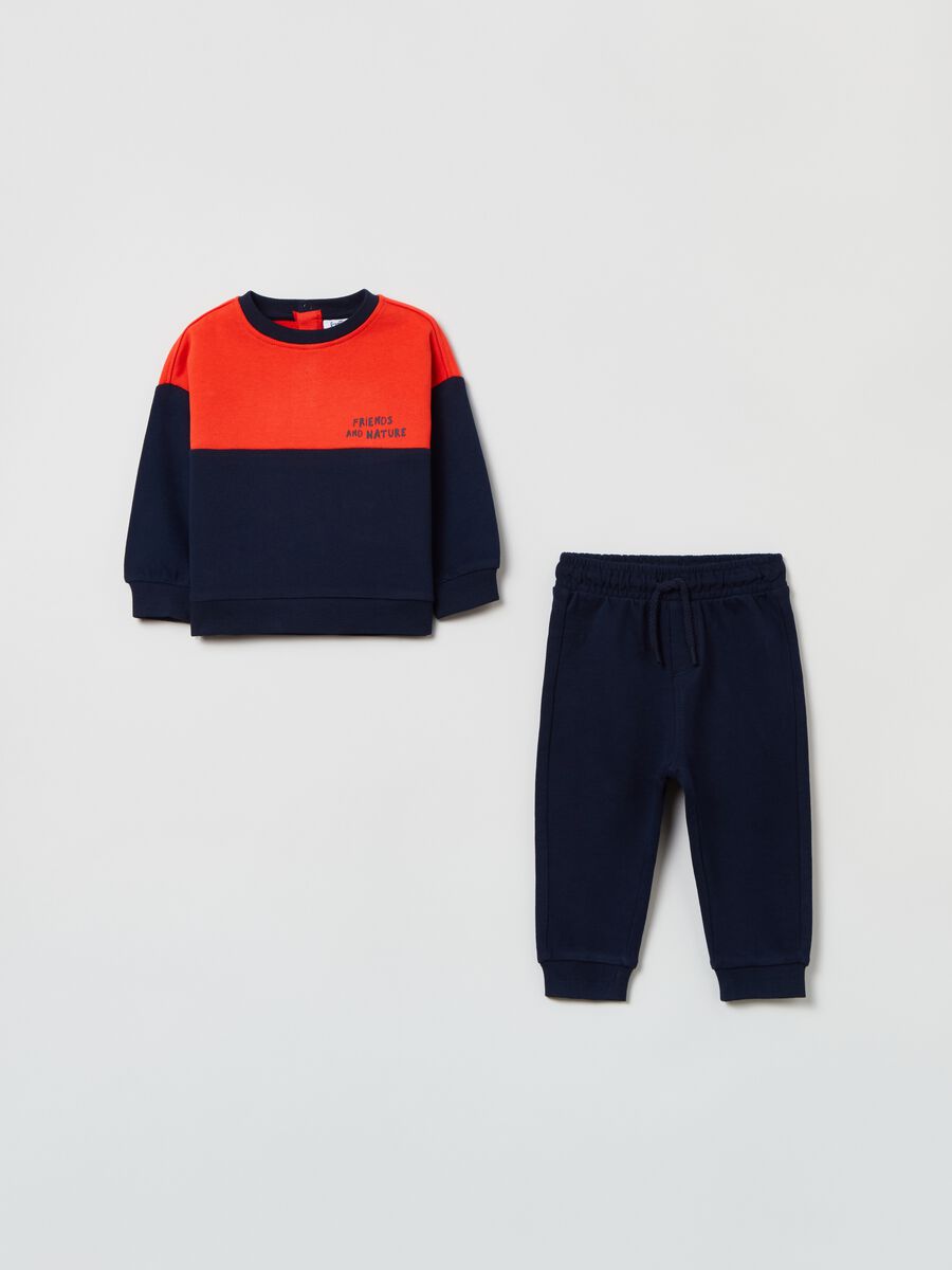 Jogging set in French Terry con top bicolor_0