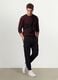 Brown long-sleeve T-shirt in pure organic cotton with crew neck_0