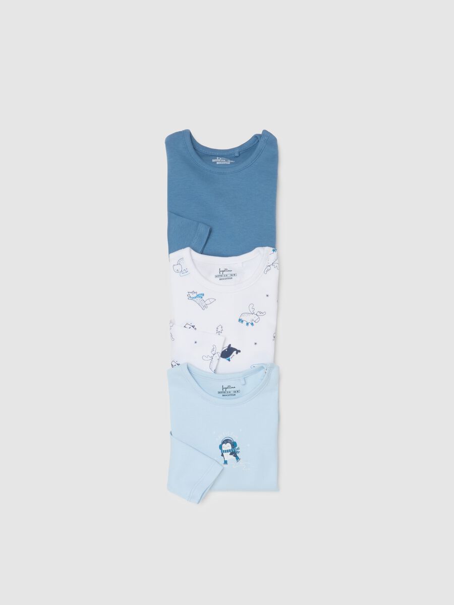 Tripack body da neonato in puro cotone multicolor a maniche lunghe_3