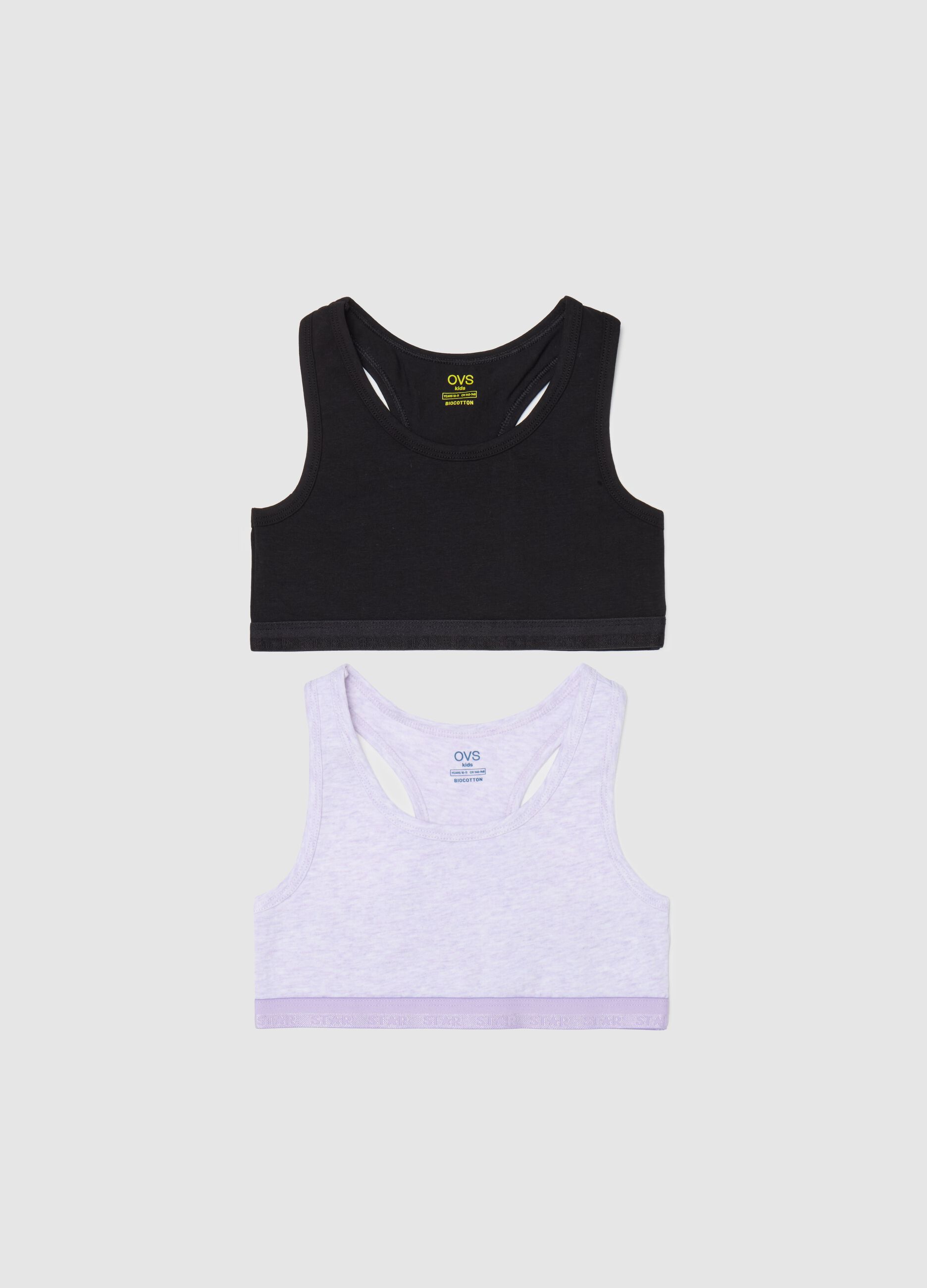 Bipack top intimi in cotone stretch
