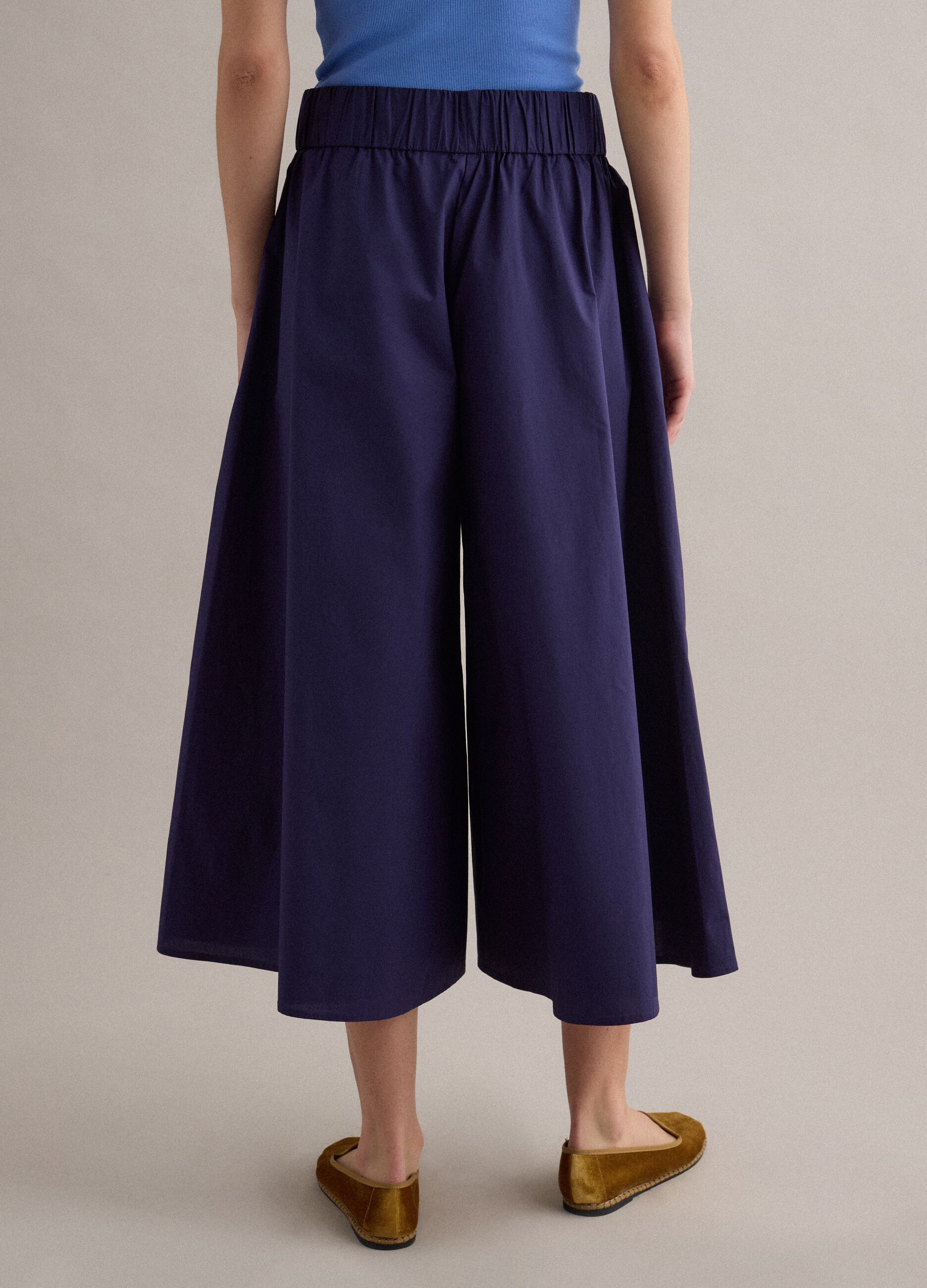 Blue maxi skirt in pure cotton