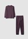 Purple organic cotton skate-print pyjamas for boys_1
