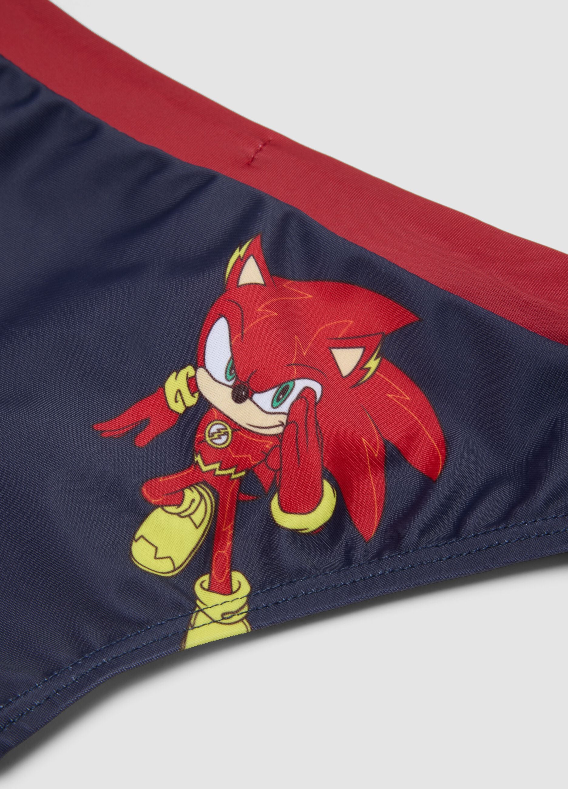 Blue stretchy swim briefs