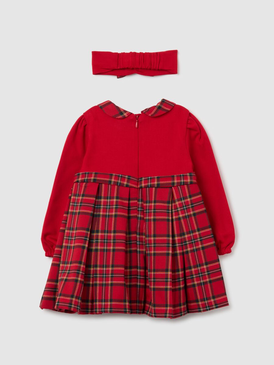 Abito da bimba a quadri multicolor wide fit con fiocco_1