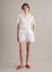White pure cotton shorts with elasticated waistband_0
