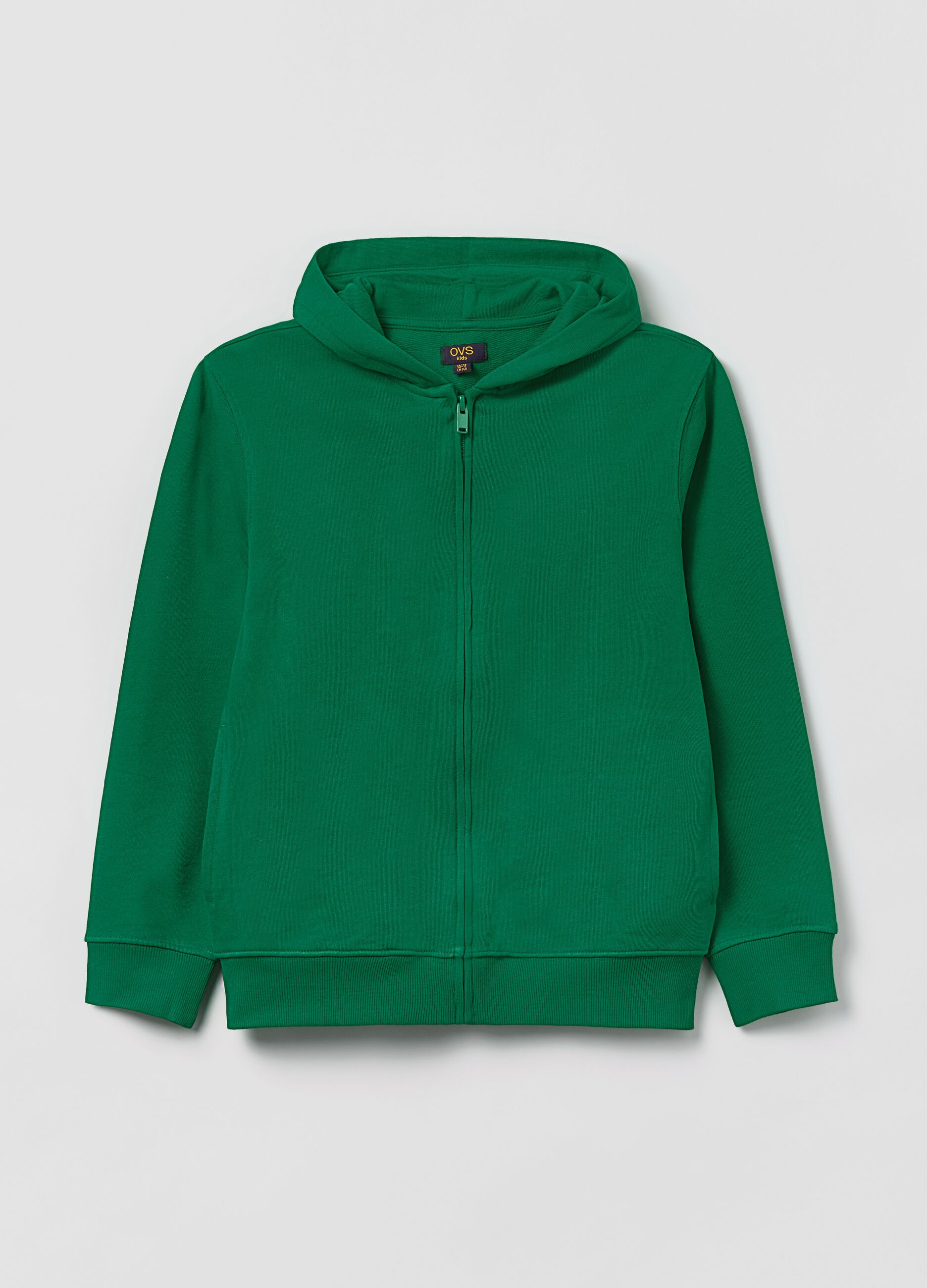 Full-zip in French Terry con cappuccio _0