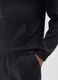 Black cotton blend sweatshirt with front pocket_3