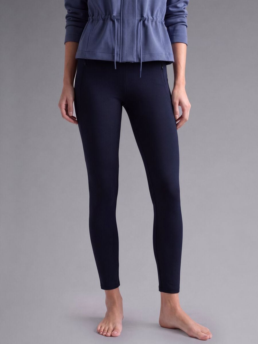Leggings blu in tessuto elasticizzato ALTAVIA STUDIO_2