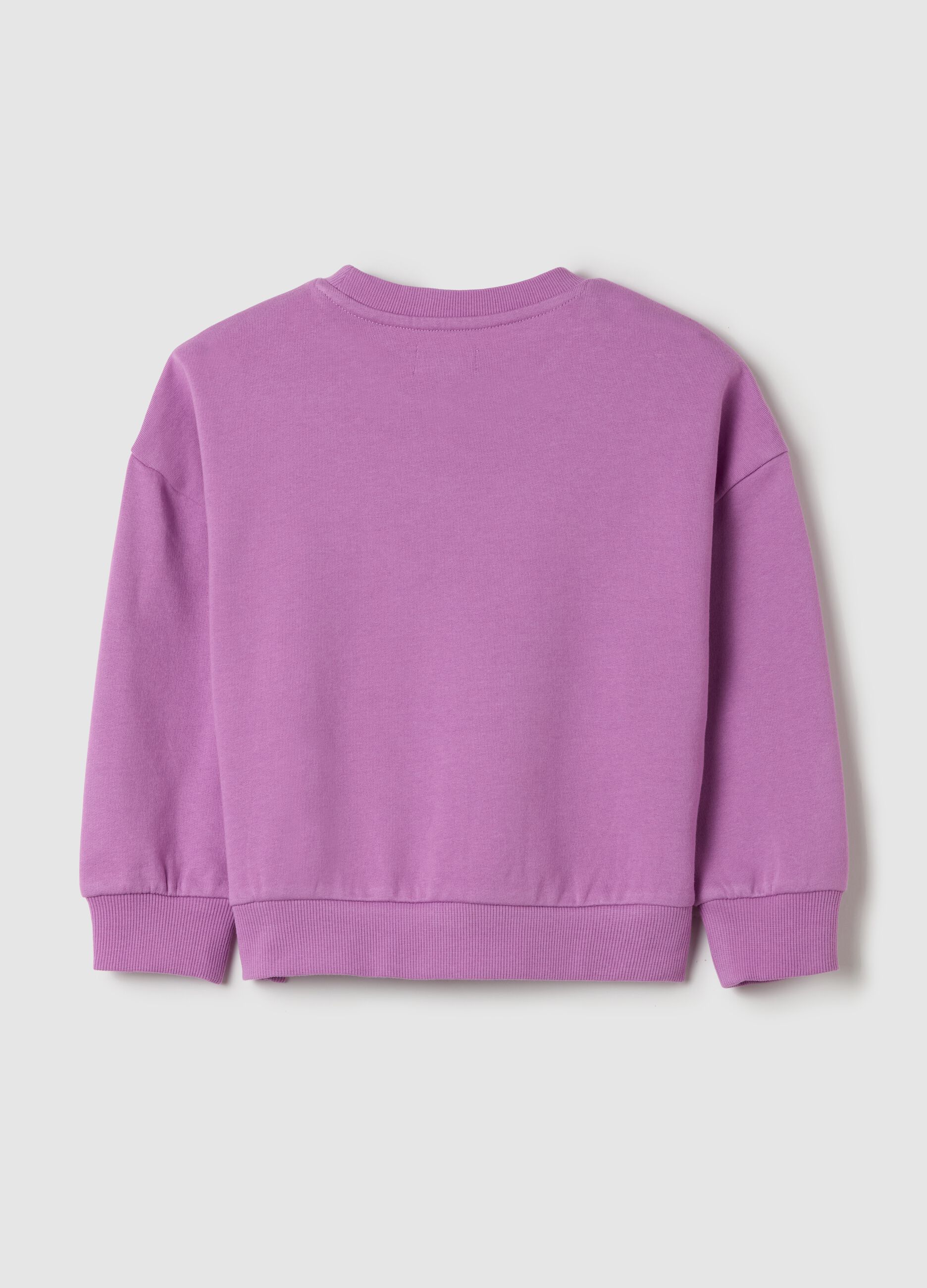 French terry sweatshirt with glitter print