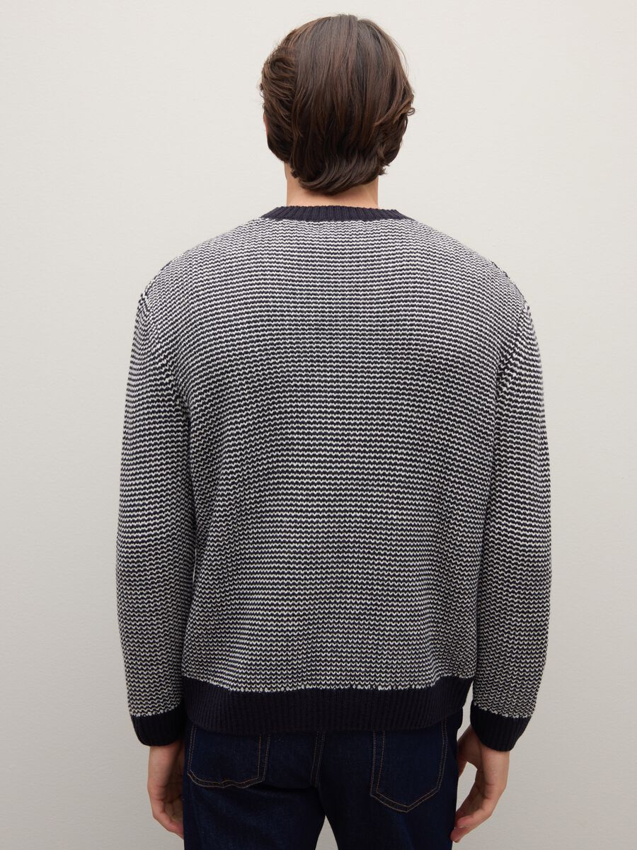 Multicolour Striped Regular Fit Jumper_3