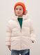 Children's Beige Padded Jacket with Zip_0