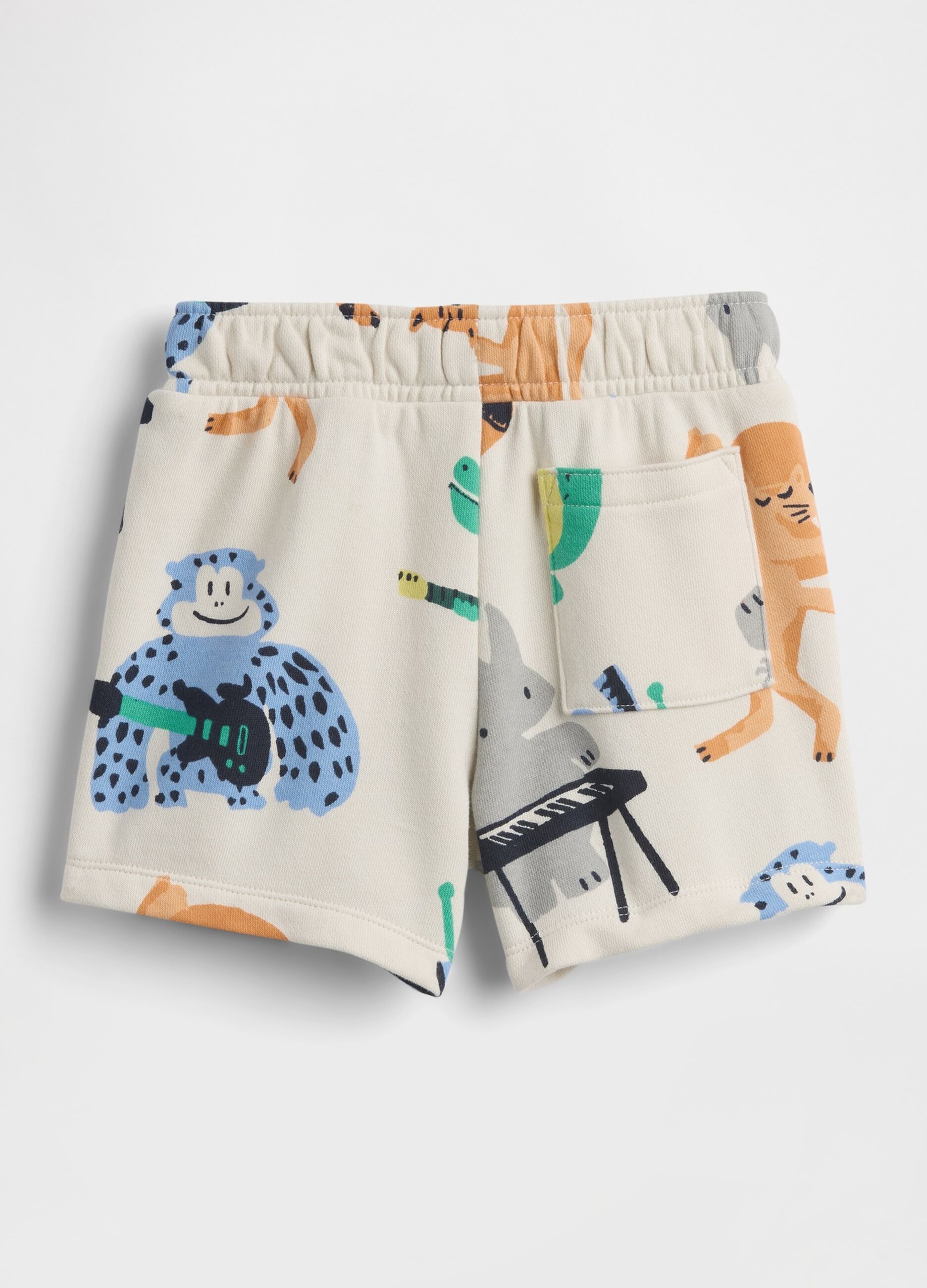 Cotton-blend printed shorts