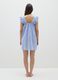Women's Dress in Pure Azure Cotton with Ruffles_3