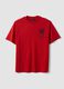 Red pure cotton relaxed-fit T-shirt with embroidery_4