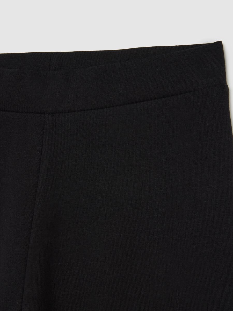 Leggings neri elasticizzati flare_5