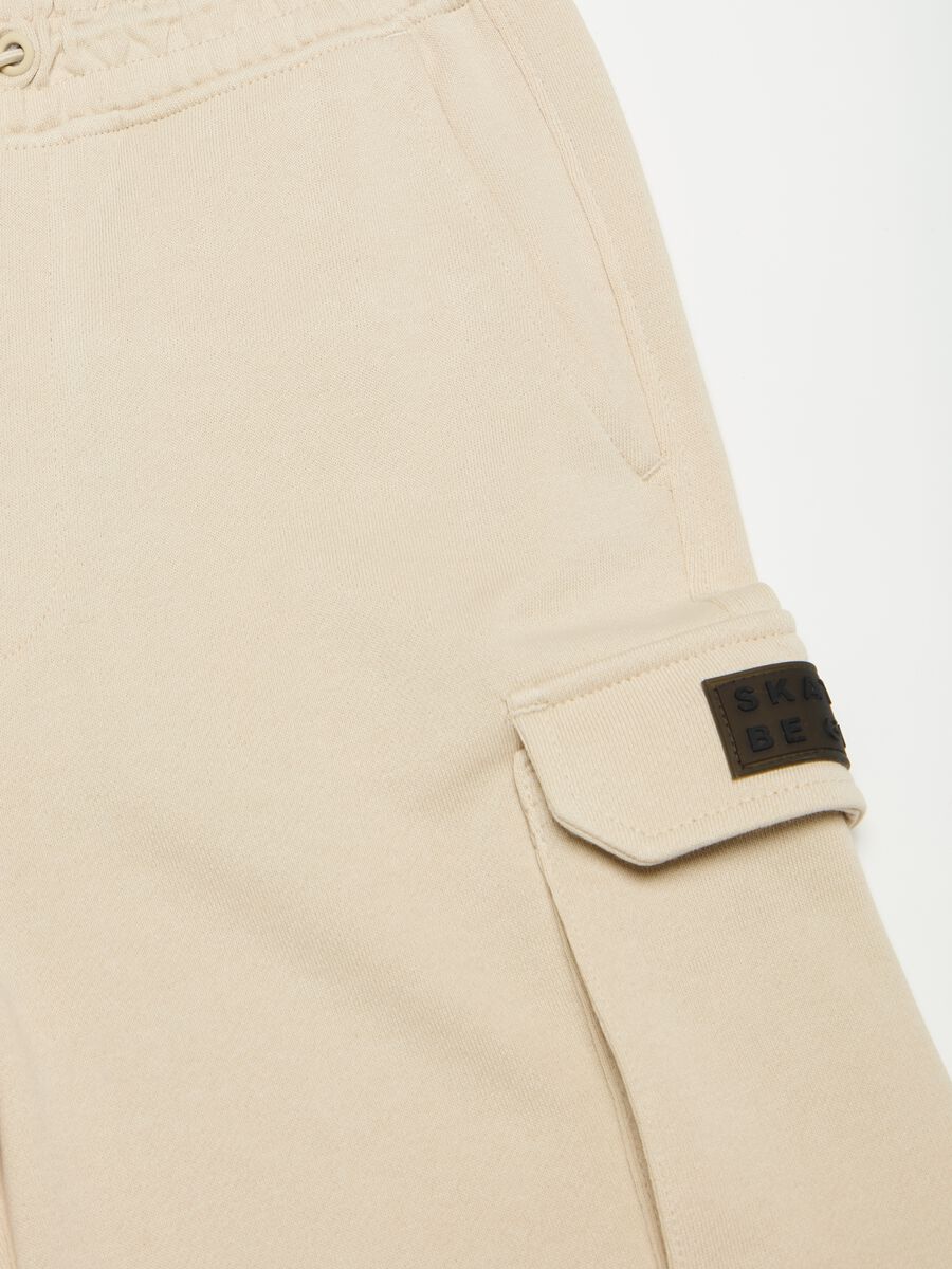 Cargo shorts in French Terry with drawstring_1