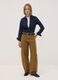 Brown pure cotton barrel-fit jeans_0