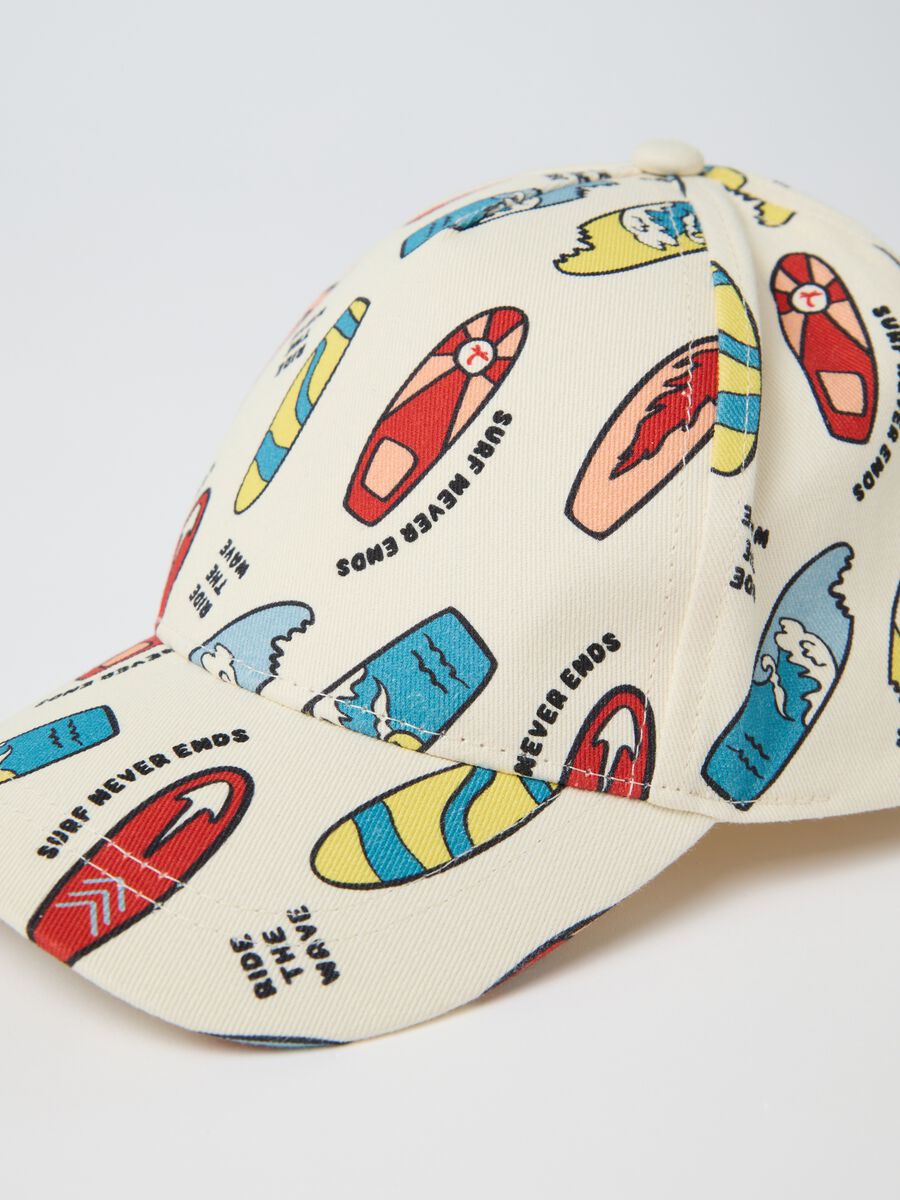 Beige baseball cap with surf pattern OVS Kids_2