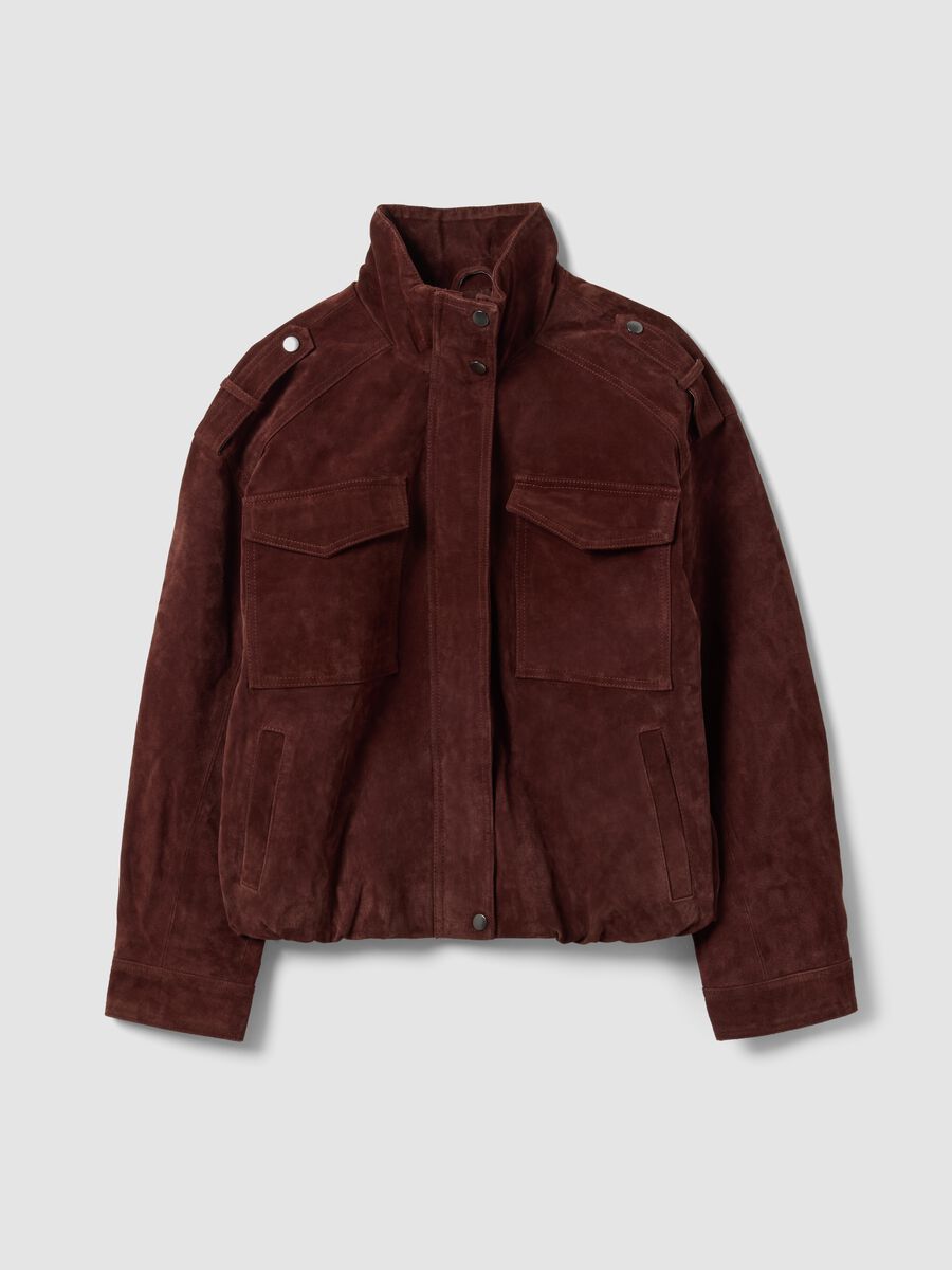 Giacca rossa in vera pelle regular fit_4