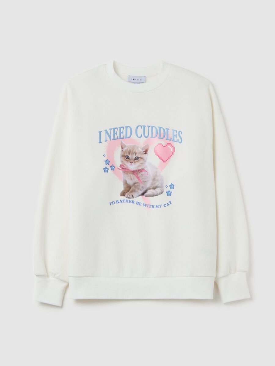 Round neck sweatshirt with print_4