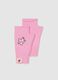 Girls' pink fingerless gloves with Love Therapy patch_0