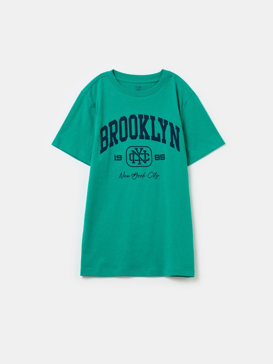 T-shirt in cotone con stampa_0