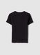Black stretch cotton fitted t-shirt for girls_4