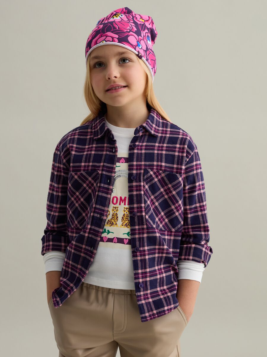 Flannel shirt with check pattern_0