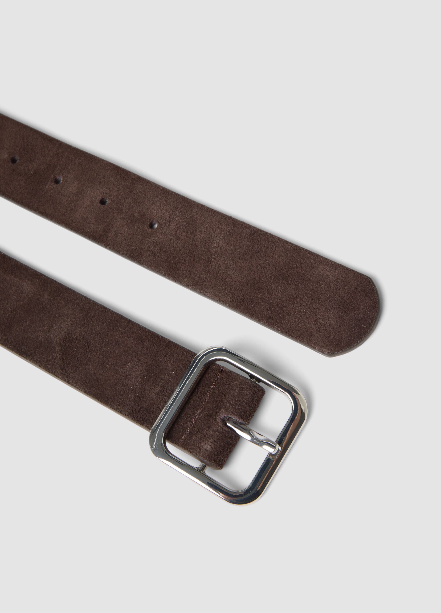 Brown Genuine Leather Studded Belt