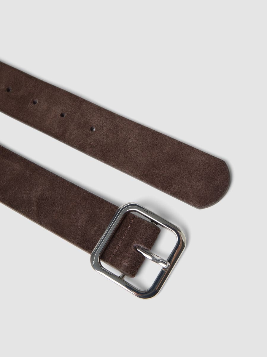 Brown Genuine Leather Studded Belt_1
