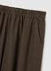 Brown wide-leg linen blend trousers_5
