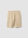 Boys&rsquo; beige pure cotton comfort-fit shorts_1