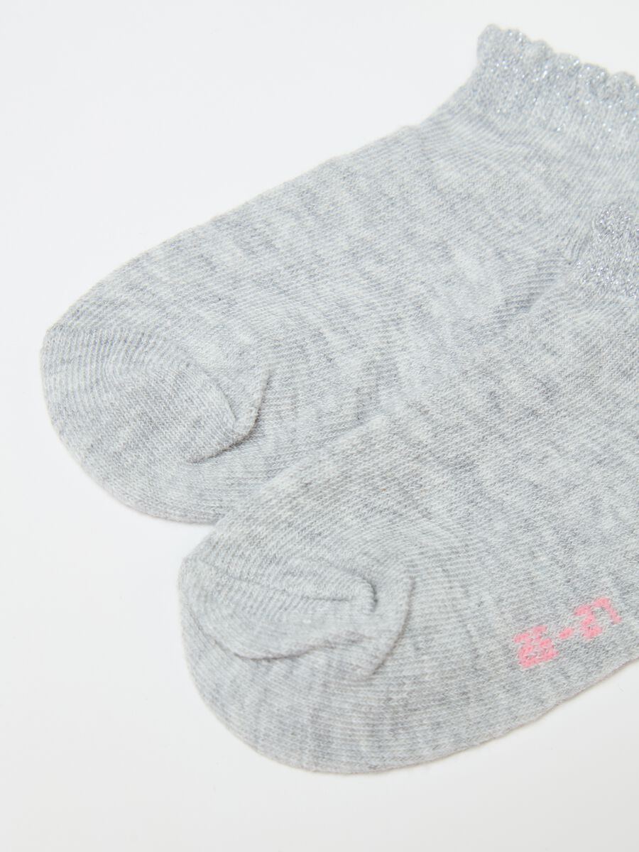 Five-pair pack socks in organic cotton with lurex_1