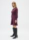 Purple regular fit long sleeve dress_1