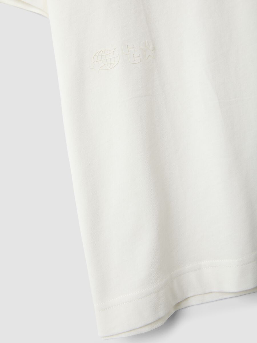White short-sleeve T-shirt in pure cotton_1