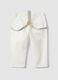 White stretch cotton regular fit trousers for boys_1