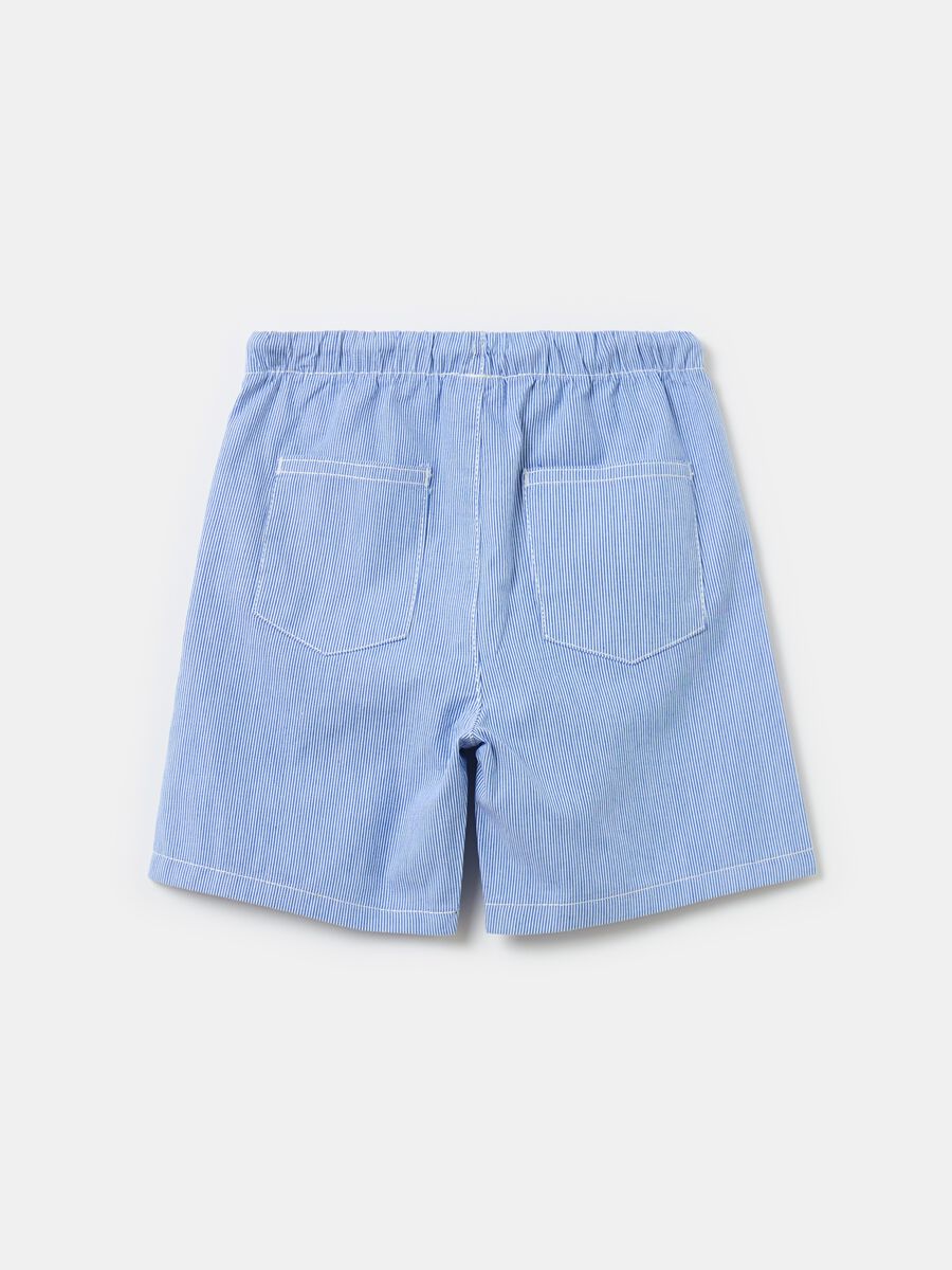 Dobby Bermuda shorts with drawstring_1