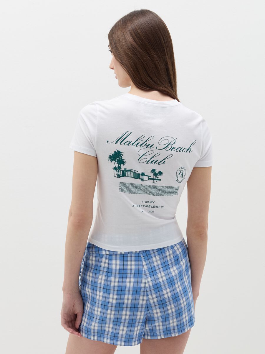 Crop T-shirt with lettering print_3