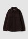 Shacket marrone in sherpa con bottoni relaxed fit ALTAVIA STUDIO_4