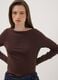 Brown pure cotton crew-neck T-shirt_2