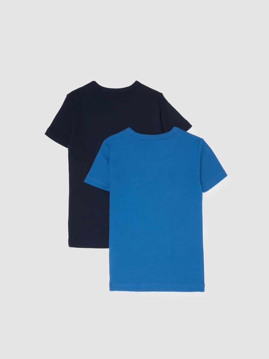 Bipack of Blue Short Sleeve Cotton T-shirts_1