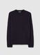 Blue Crew Neck Wool Blend Jumper_4