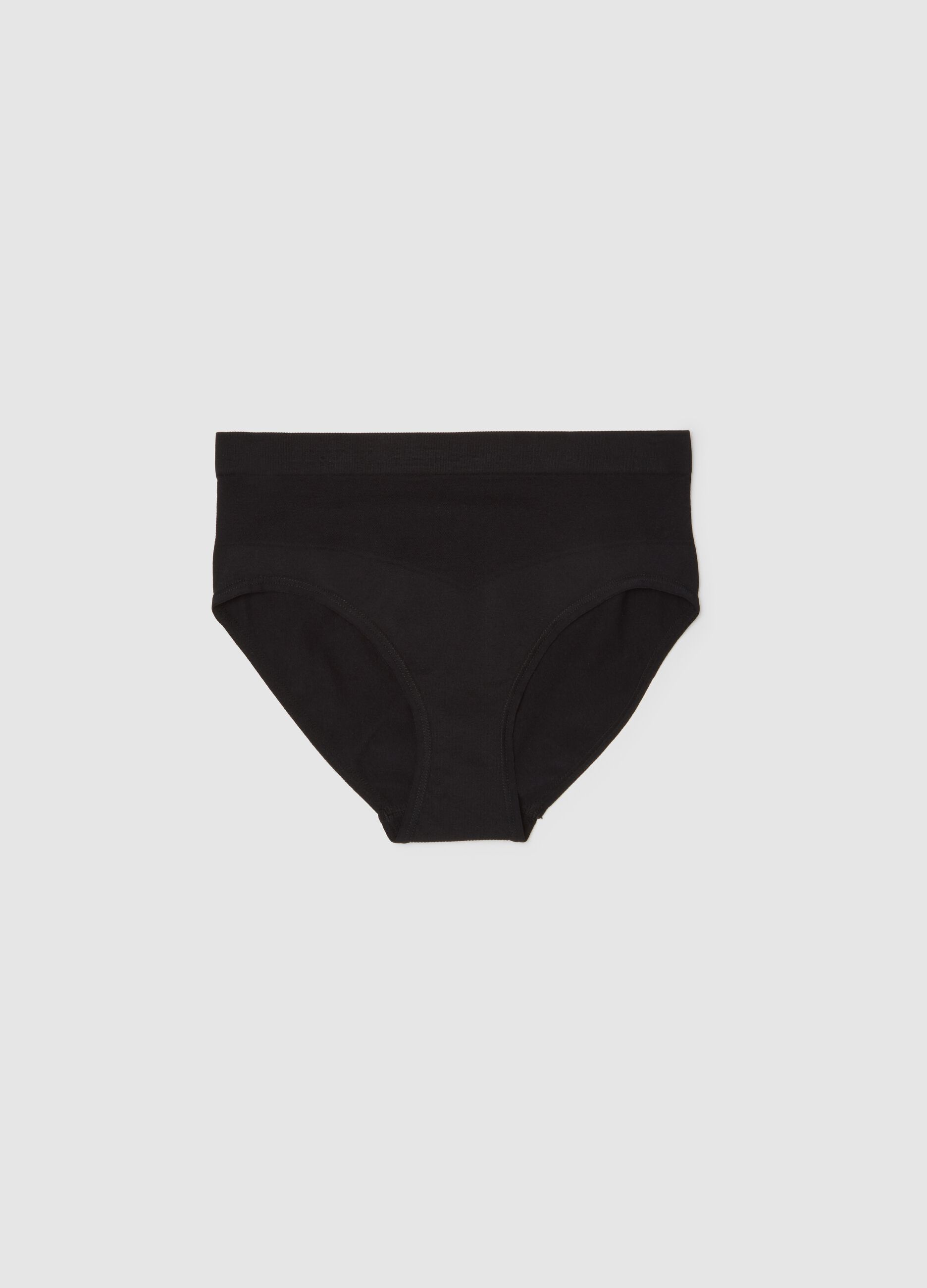 Slip in tessuto elasticizzato nero