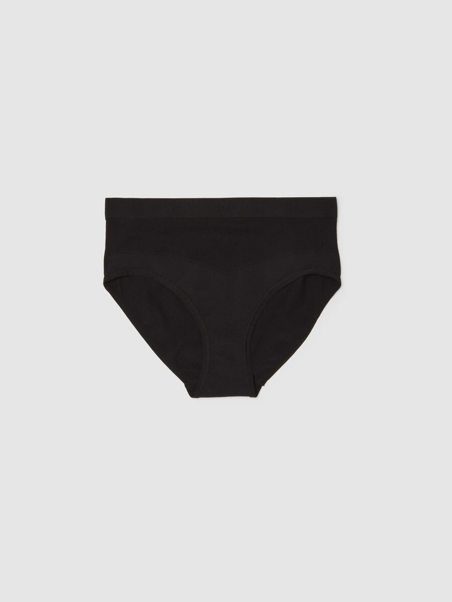 Slip in tessuto elasticizzato nero_4